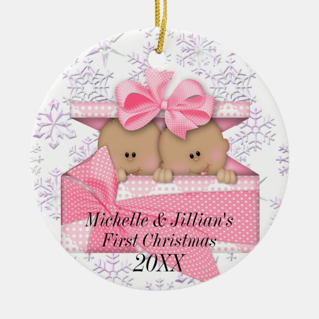Jumeaux Premier ornement de Noël (Devant)