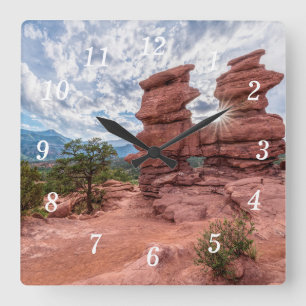 Jumeaux siamois Horloge murale Colorado Sunburst
