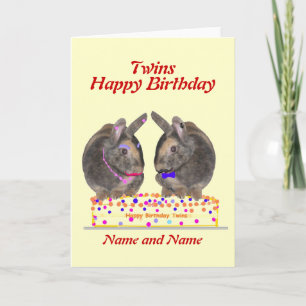 Jumelle la carte d'anniversaire hommes-femmes