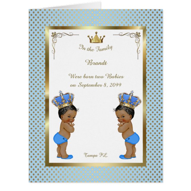 Jumelle la carte de faire-part de GARÇONS de (Devant)