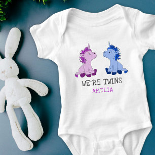 Jumelles Licorne Fille Garçon Body pour Bébé avec