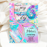 Jump and Play 6th Birthday Invitation Mermaid Tram<br><div class="desc">Jump and Play 6th Birthday Invitation Mermaid Trampoline Invitation Purple Blue Pink Glitter Editable Birthday Invite, Holographic, 6 Year Old Granddaughter Mermaid, Mermaid Birthday Party Invitation Six, Mermaid Birthday Invitation, Mermaid Trampoline Park Invitation, Mermaid Invite 5th, Mermaid Invitation Digital 9th, 6th Birthday Mermaid Painting Party, Mermaid Birthday Invitation Jump Around,...</div>
