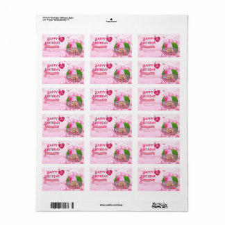 Jump and Play Birthday Invitation Photo Card Label