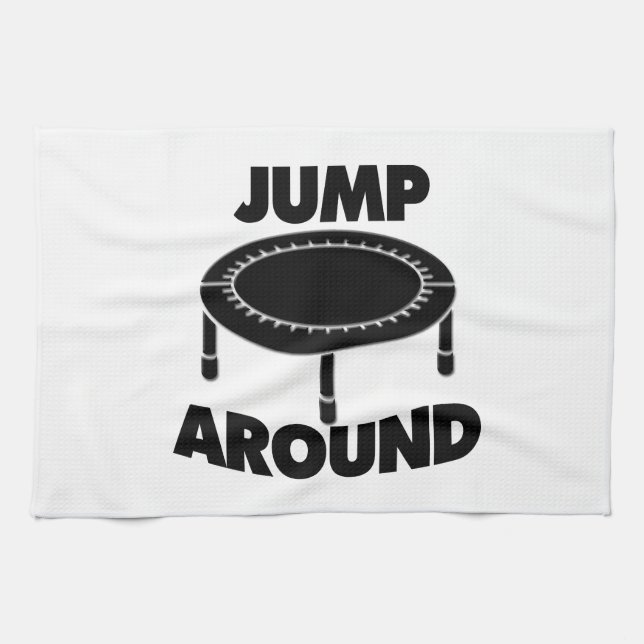 Jump Around Trampoline Kitchen Towel (Horizontal)