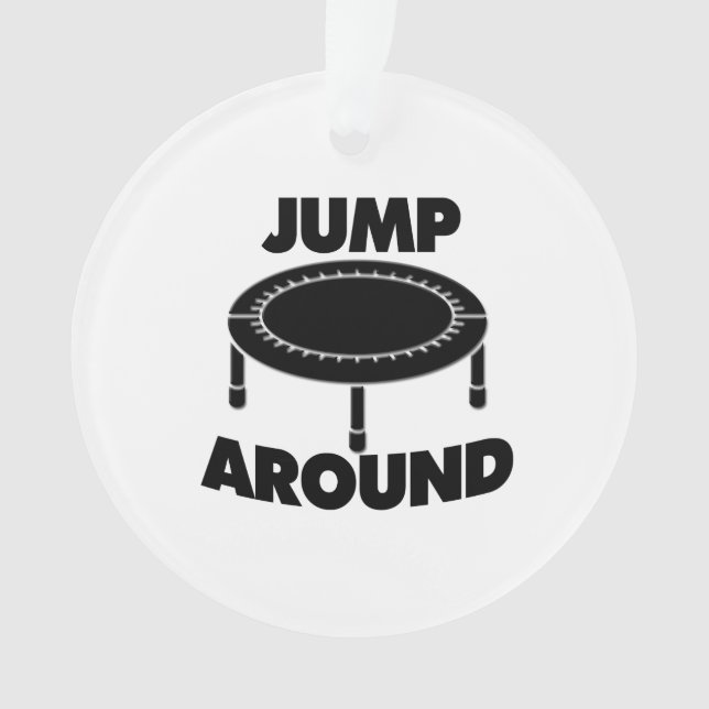 Jump Around Trampoline Ornament (Front)