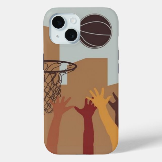 Jump Ball Basketball - iPhone 15 Case (Back)