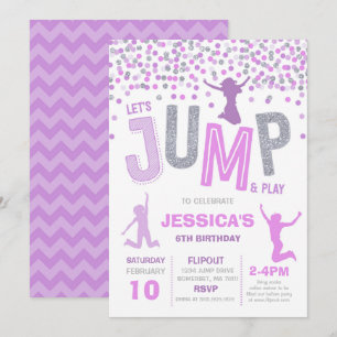 Jump Birthday Invitation Jump Trampoline Party