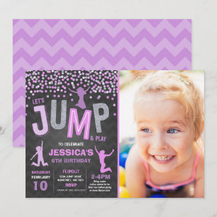 Jump Birthday Invitation Jump Trampoline Party