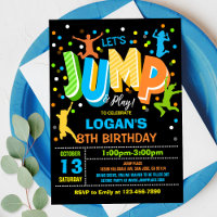 Jump Birthday Invitation Jump Trampoline Party