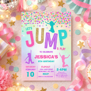 Jump Birthday Invitation Jump Trampoline Party