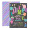 Jump birthday party. Girls trampoline chalkboard