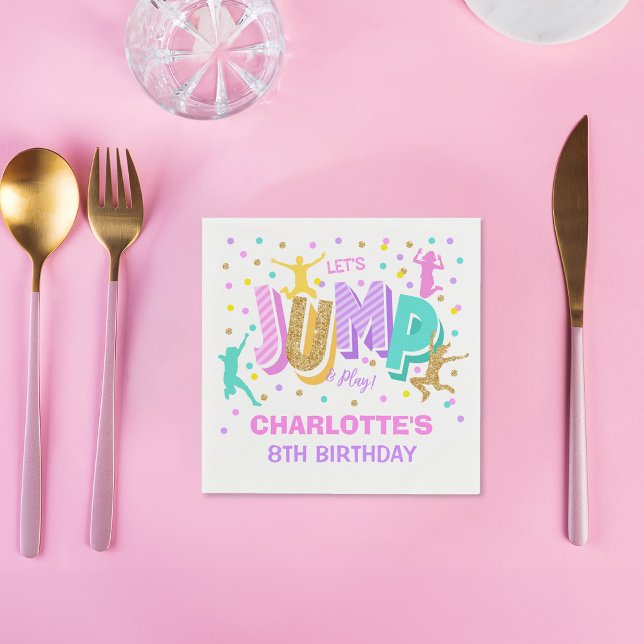 Jump Birthday Personalized Napkins (Creator Uploaded)