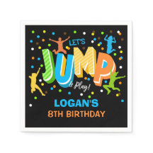 Jump Birthday Personalized Napkins