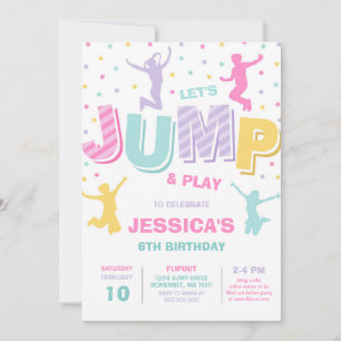 Jump Bounce House Birthday Party Invitation