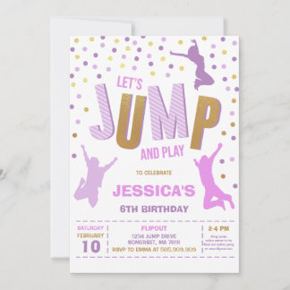 Jump Bounce House Birthday Party Invitation