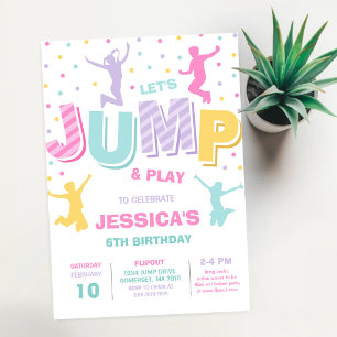 Jump Bounce House Birthday Party Invitation