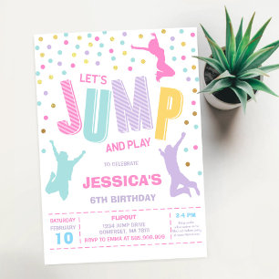 Jump Bounce House Birthday Party Invitation