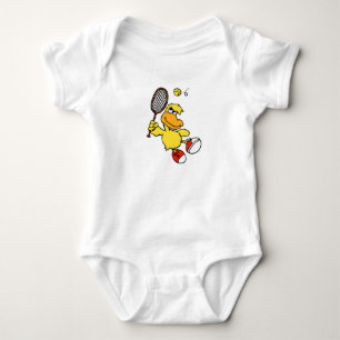 Jump Duck tennis   Choose background colour Baby Bodysuit
