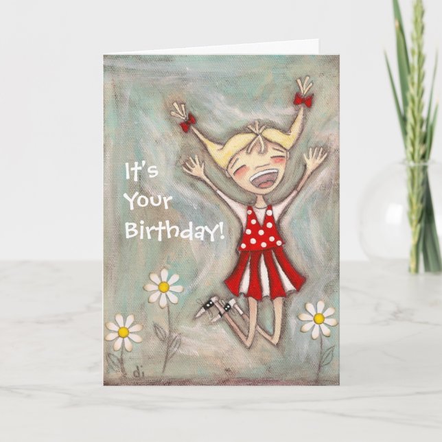 Jump for Joy - Birthday Card (Front)