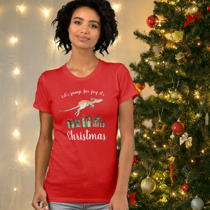 Jump for joy Kangaroo Christmas t-shirt