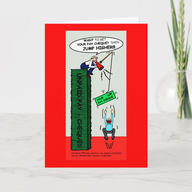 JUMP HIGHER brilliant sarcastic cartoon Card (Front)