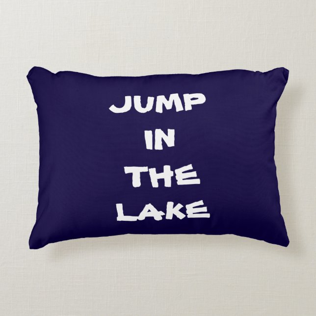 "JUMP IN LAKE" LAKE HOUSE DECOR COUSSIN (Devant)