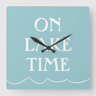 Jump in the Lake Square Wall Clock