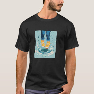 Jump into the Fun with this Puddle Jumping Graphic T-Shirt