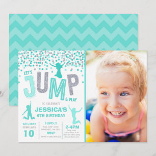 Jump Invitation à l'anniversaire Trampoline Party