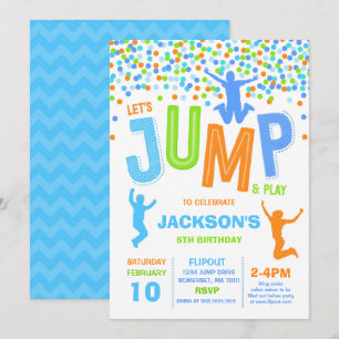 Jump Invitation Anniversaire Jump Trampoline Party