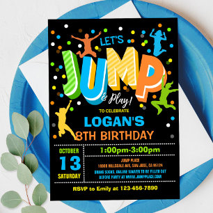 Jump Invitation Anniversaire Jump Trampoline Party