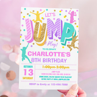 Jump Invitation Anniversaire Jump Trampoline Party