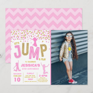Jump Invitation Anniversaire Jump Trampoline Party