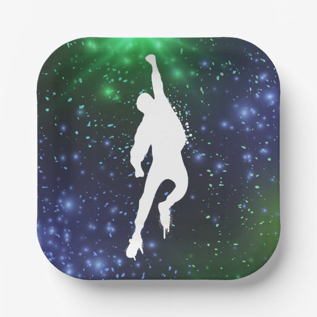 Jump Neon Graffiti Trampoline Park Paper Plates (Front)