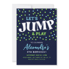 Jump Neon Trampoline Invitation d'anniversaire