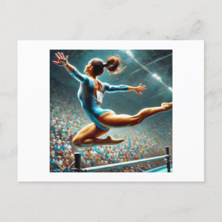 Jump Over Gymnastic Bar,  Postcard