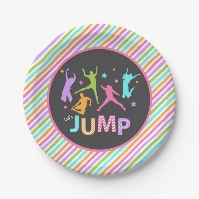 Jump paper plate / trampoline paper plate (Front)