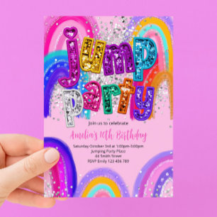 Jump Party Birthday Any Age Party Invitation