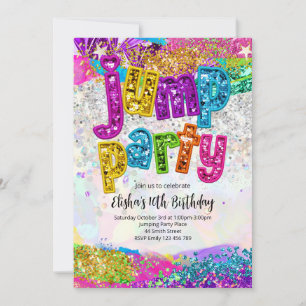 Jump Party Birthday Any Age Party Invitation