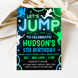 Jump Party Invitation Trampoline Birthday