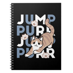 Jump Purr Jump: Playful Cat Design with Fun Art Notebook