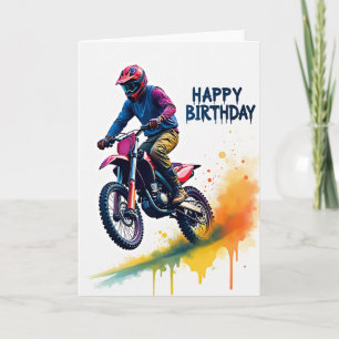 Jump Rider Birthday Card