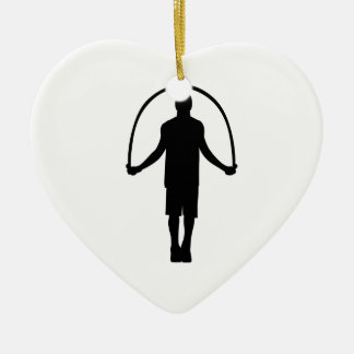 Jump rope ceramic ornament
