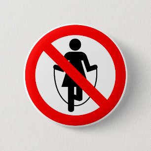 Jump Rope Prohibited Highway Sign 2 Inch Round Button