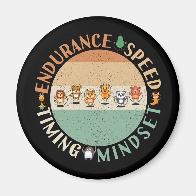 Jump Roping - Rope Skipping Mindset Magnet (Front)