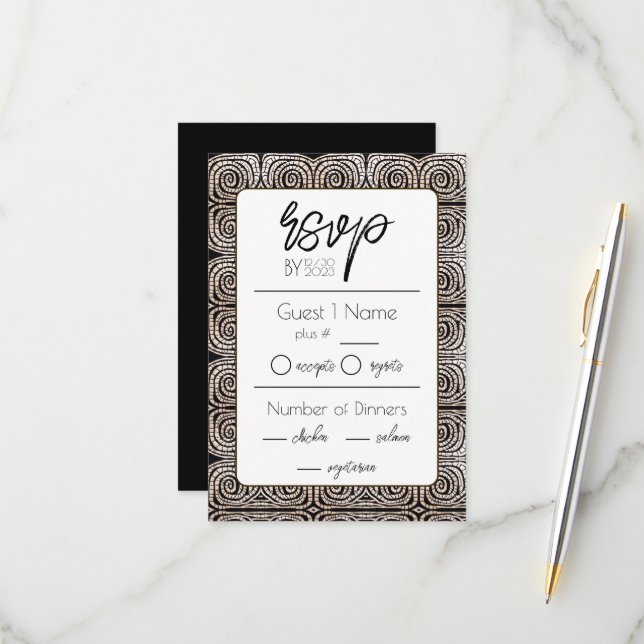 Jump the Broom RSVP Card (Front/Back In Situ)