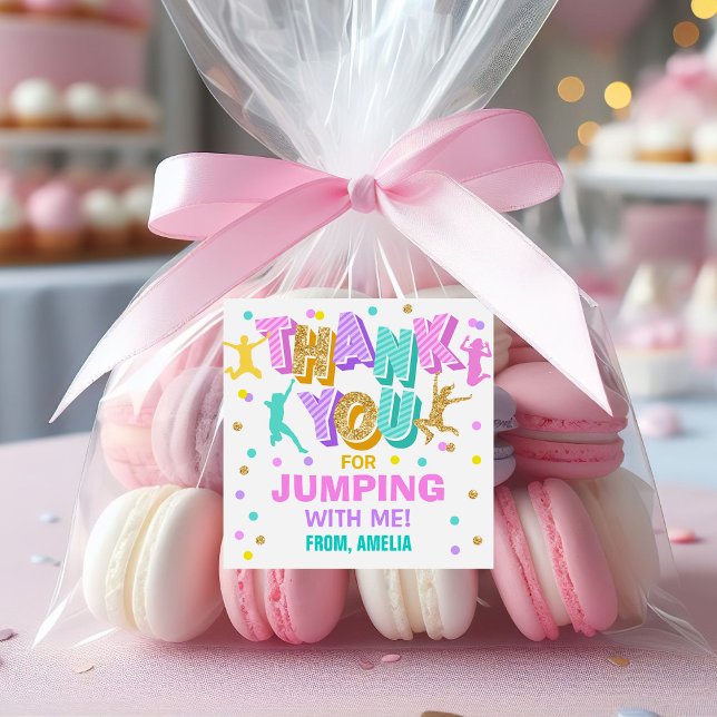 Jump Trampoline Birthday Favour Sticker (Creator Uploaded)