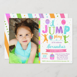 Jump Trampoline Park Anniversaire Invitations Fill