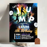 Jump Trampoline Park Bruh You In Birthday Party Invitation<br><div class="desc">Let's Jump Birthday Invitation,  Trampoline Park Birthday Party,  Bruh You In Jumping Park Birthday,  Urban Air Outdoor Birthday Party</div>