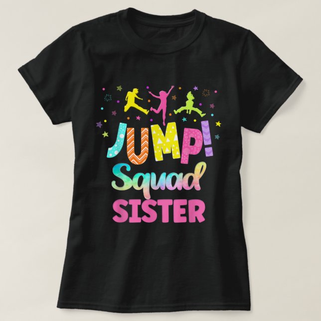 Jump Trampoline Party Mommy Matching Bounce Garden T-Shirt (Design Front)